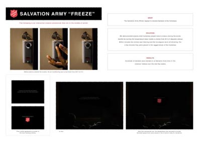 Печатная реклама "Freeze", бренд: The Salvation Army, агентство: Lobedu Leo Burnett
