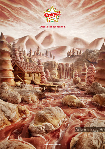 Печатная реклама "Waterfall", бренд: Negroni, агентство: DDB Milan