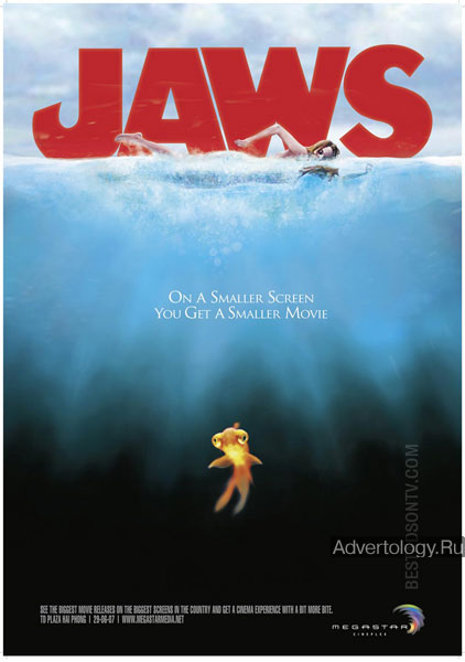 Печатная реклама "Jaws", бренд: Megastar Cineplex, агентство: Ogilvy & Mather Vietnam