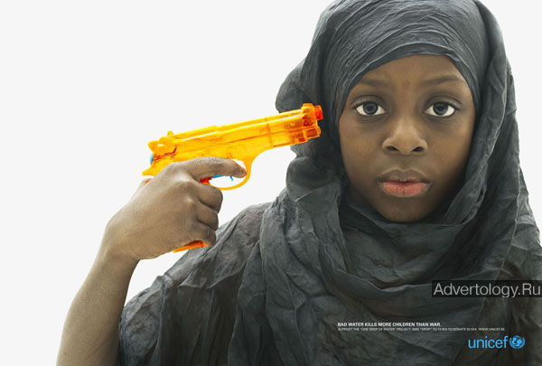 Печатная реклама "Water Kills", бренд: Unicef, агентство: Jung von Matt / Strömmen