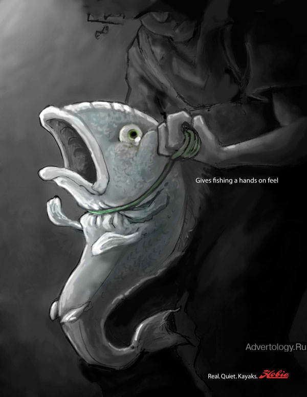 Печатная реклама "Rope", бренд: Hobie Kayaks, агентство: Academy of Art, San Francisco