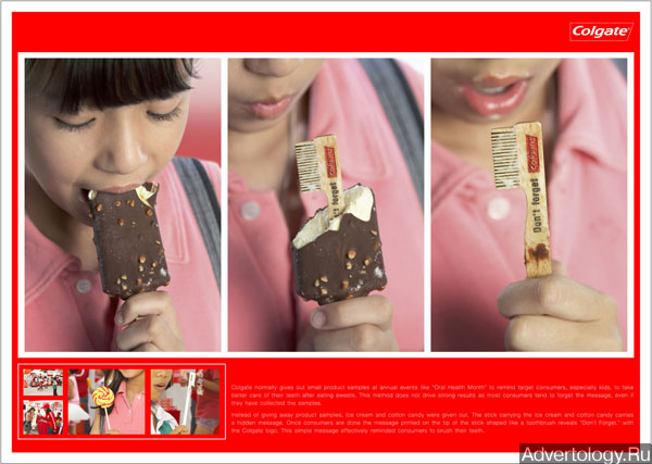 Нестандартная реклама "Don’t forget", бренд: Colgate, агентство: Y&R Bangkok