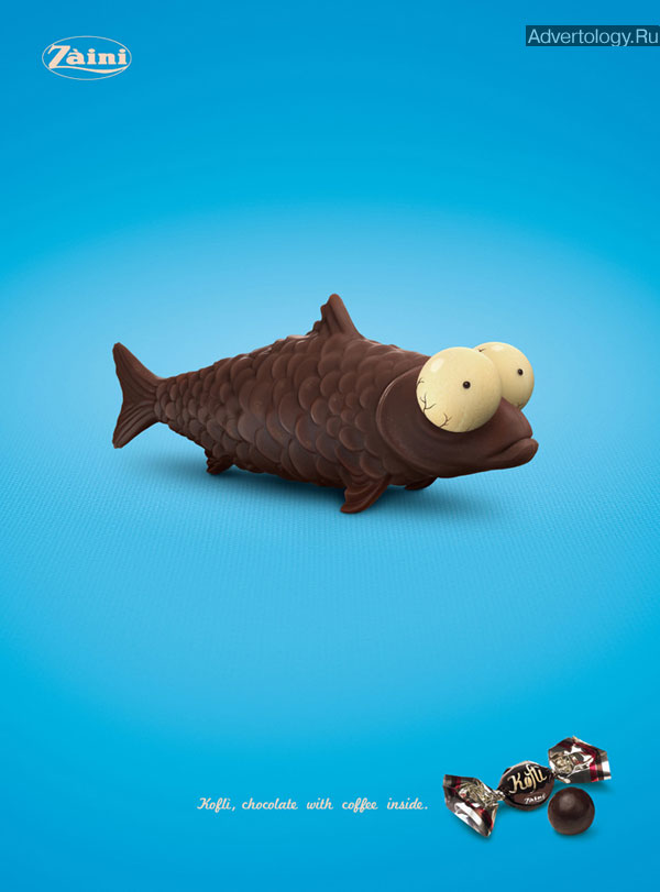 Печатная реклама "Fish", бренд: Zaini, агентство: Leo Burnett Milan