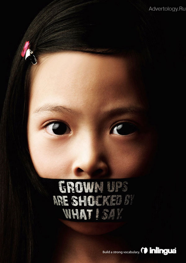 Печатная реклама "Shocked", бренд: Inlingua Singapore, агентство: 3-Sixty Brand Communications