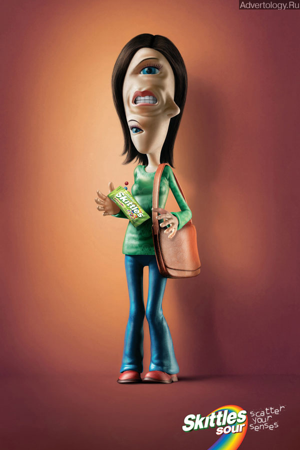 Печатная реклама "Henrietta", бренд: Skittles, агентство: Impact BBDO Dubai